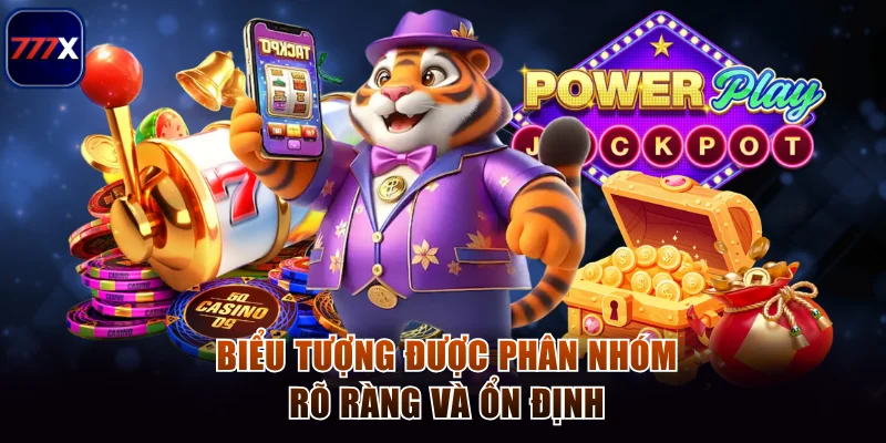 Biểu tượng được phân nhóm rõ ràng và ổn định